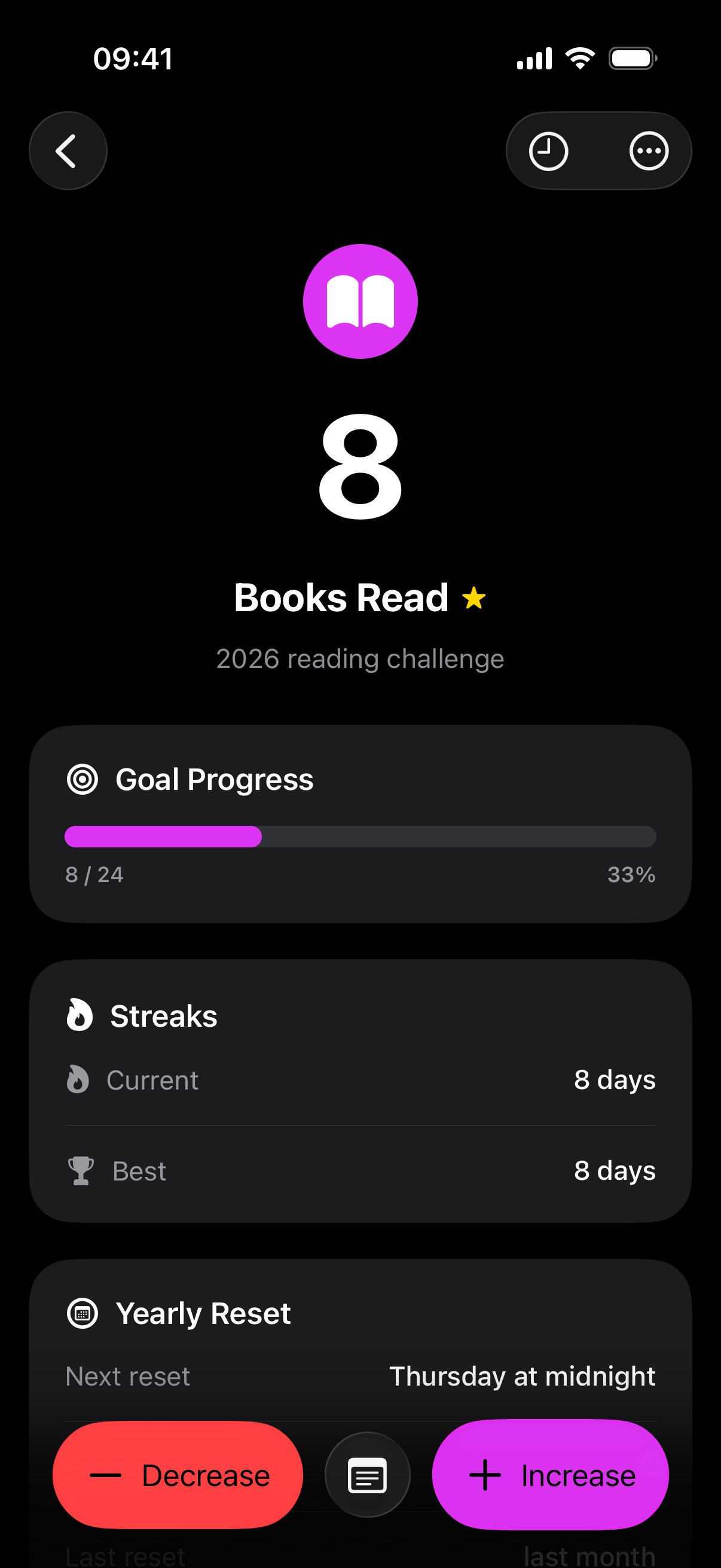 Tracker detail — classic style