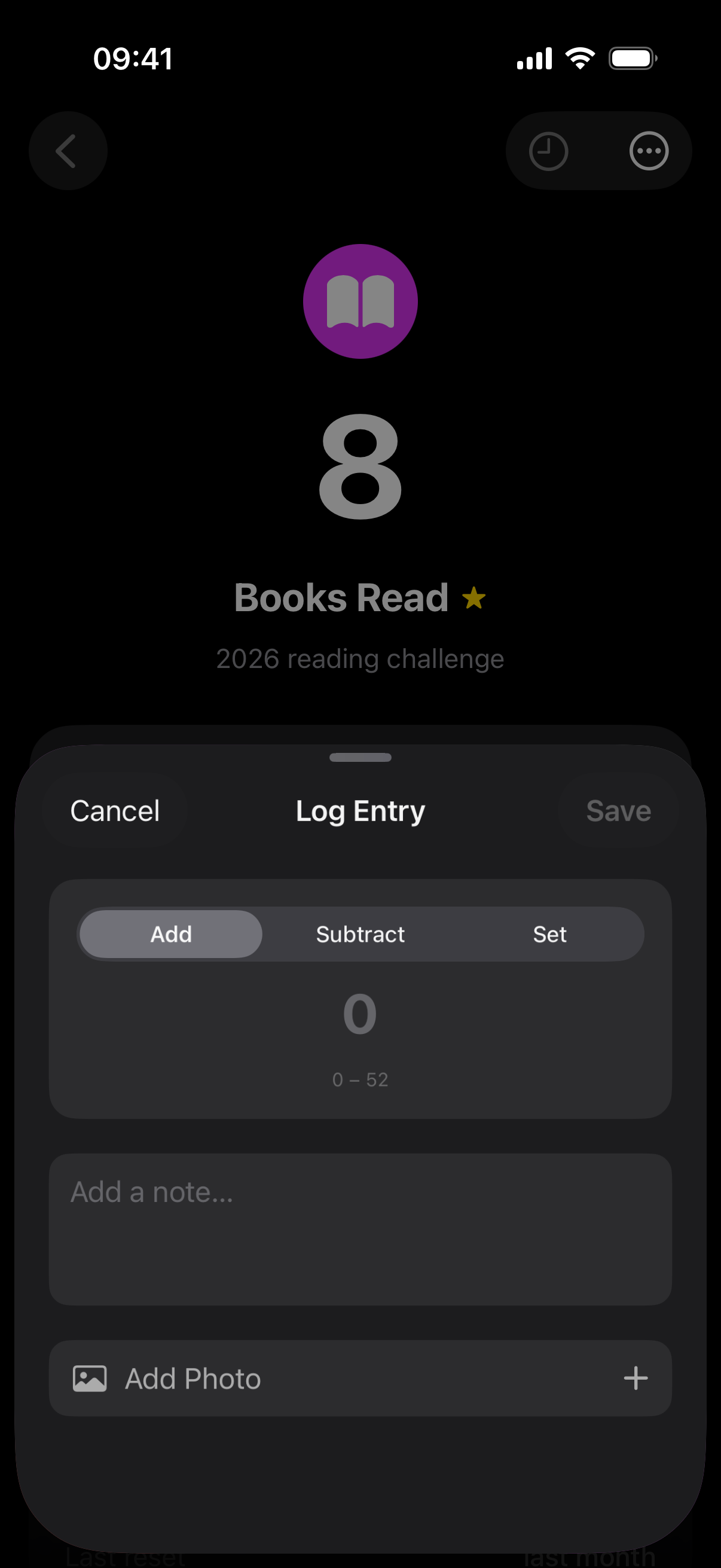 Log entry with notes and photos