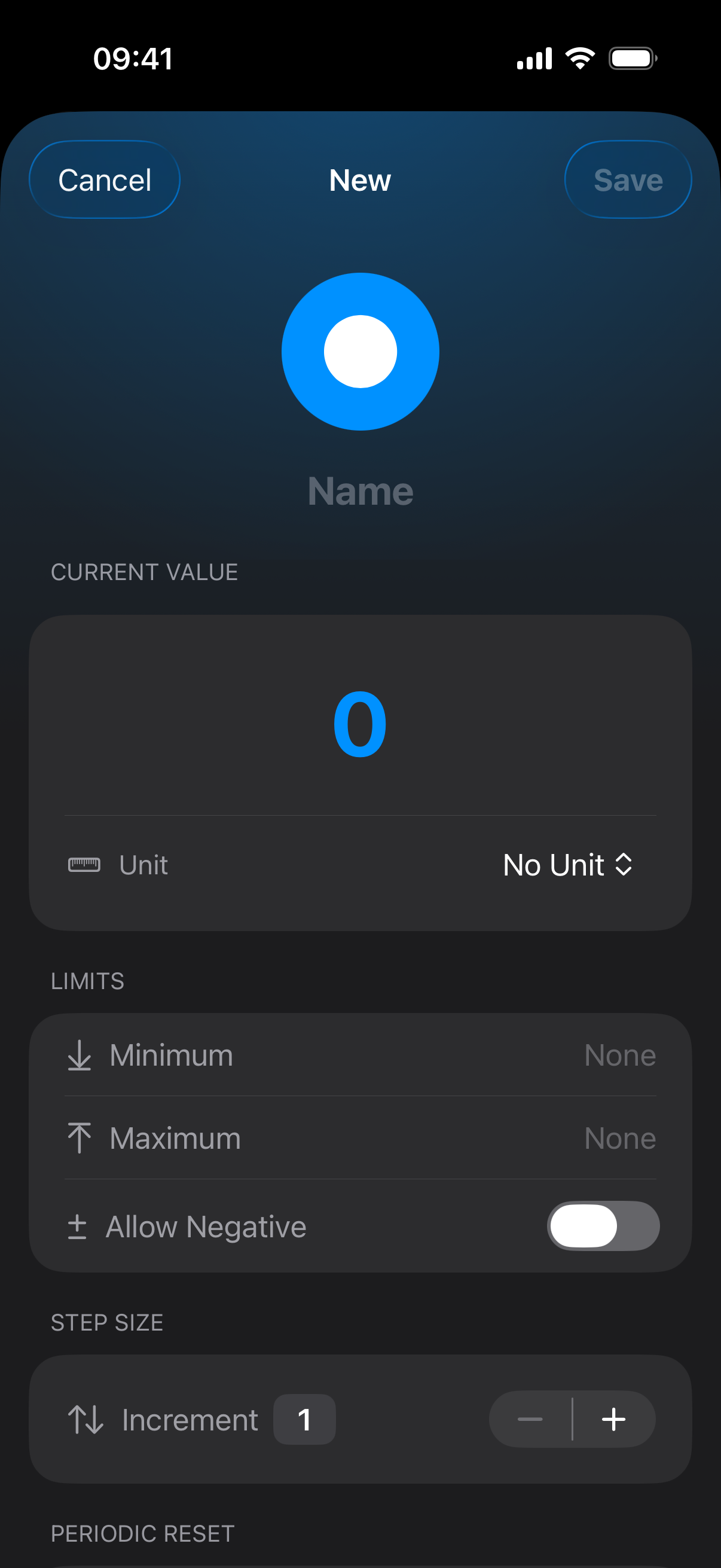 Create a new tracker
